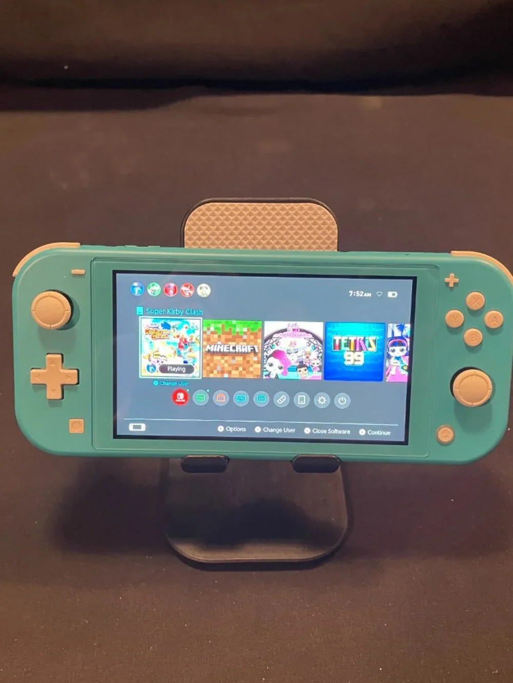 Nintendo Switch Lite Blue With Grip Case And Accessories